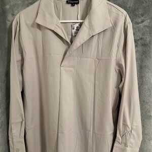 Women's Long Sleeve Work Shirt - V neck lapel